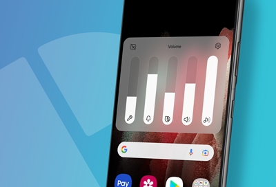 Phone showing Bixby's volume screen