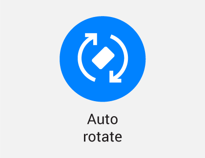 Símbolo de rotación automática en el teléfono Samsung