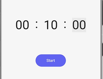 Timer app screen with Hours, Minutes, and Seconds options