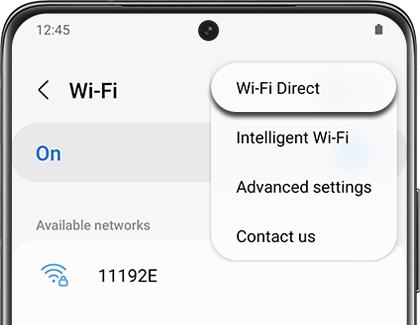 Wi-Fi Direct highlighted on a Galaxy phone