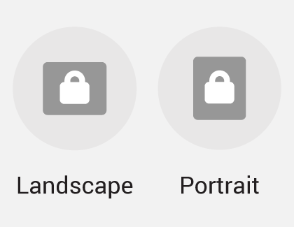 Landscape and Portrait mode icons