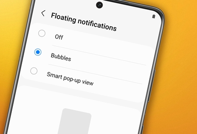 Floating notification settings on Galaxy S21 Ultra One UI 4.0