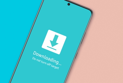Samsung phone displaying download mode