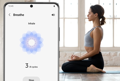 Samsung Health Beathe feature on Galaxy S21 Ultra