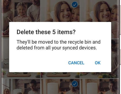 Delete confirmation in the OneDrive app