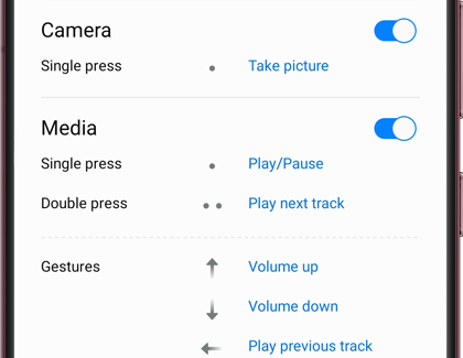 A list of features for the Camera app on a Galaxy S22 Ultra