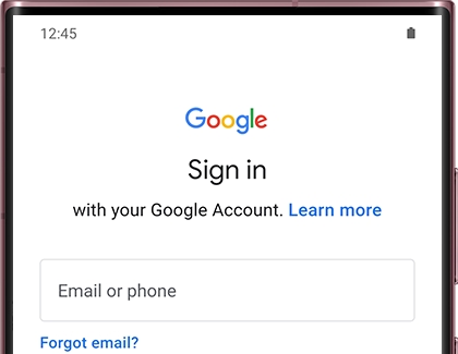 Email or phone data field under Google Sign in