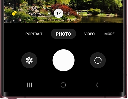 A list of shooting modes in the Camera app on a Galaxy phone