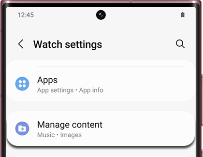 Manage content highlighted in the Galaxy Wearable app