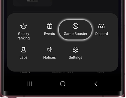 Game Booster highlighted in the Game Launcher app