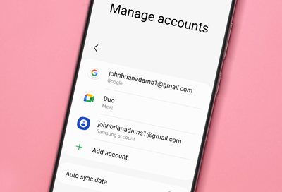 Manage accounts on Galaxy S22 ultra
