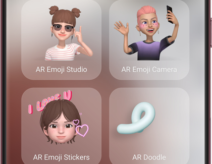 AR Zone picture options on Galaxy Phone