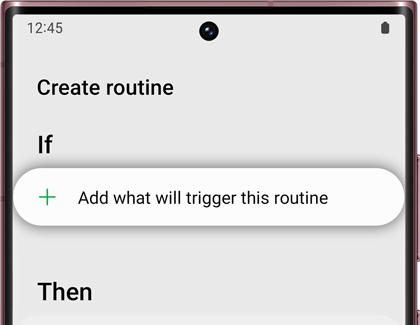 Add routine screen in Bixby Routines