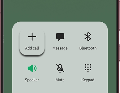 Add call highlighted on a Galaxy phone