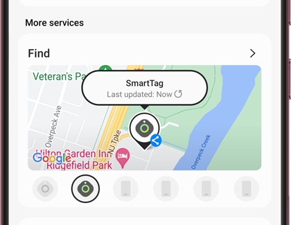 SmartThings Find under more services