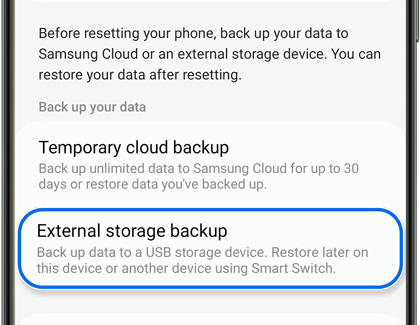 External storage backup on Galaxy S23 ultra