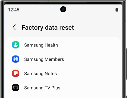 Factory data reset