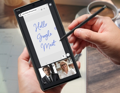 Using Galaxy S Pen on Google Meet