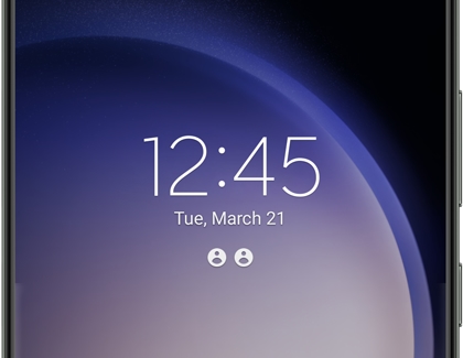 Lock screen with notification icons