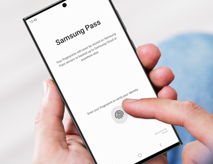 Samsung Pass fingerprints functionality
