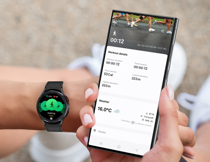 Using the Samsung Health app in conjunction with the Galaxy Watch