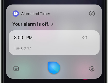 Alarm turned off with Bixby Voice