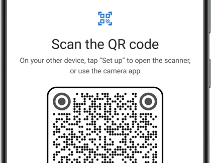 Scan QR code on new Galaxy device