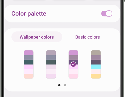 Switch Color palette in Wallpaper's colors