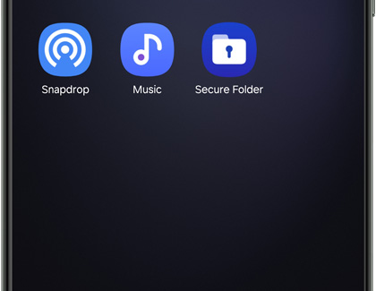 Secure Folder in the Apps screen