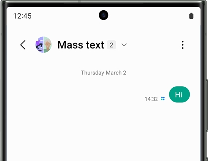 Group text screen showing MMS on the side of the chat bubble