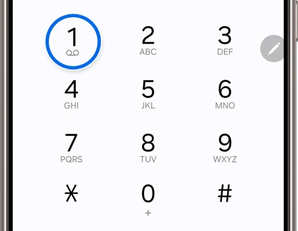 The number one button highlighted in the Phone app