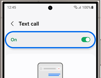 Turn on Text call