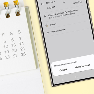 Unable to delete a calendar event on Galaxy phone or tablet
