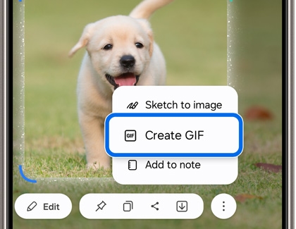 Create GIF highlighted in More Options while using Smart Select