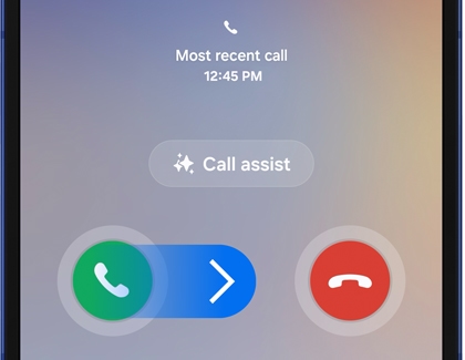 Incoming call screen on the Samsung Galaxy Z Flip7 with options to accept or reject the call.