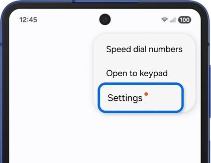 Flip options settings on a Samsung Galaxy phone showing Close phone to end calls enabled.