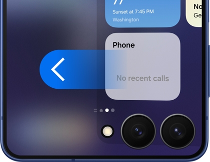 Phone widget with no recent calls displayed on the Flex Window.