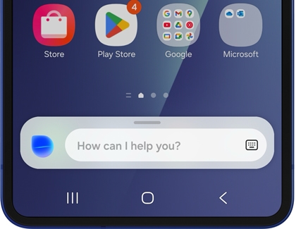 Bixby text input on the home screen.