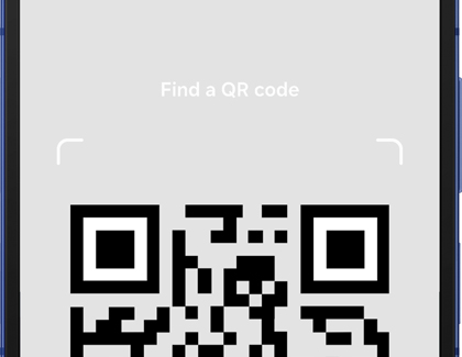 Camera scanning a QR code.