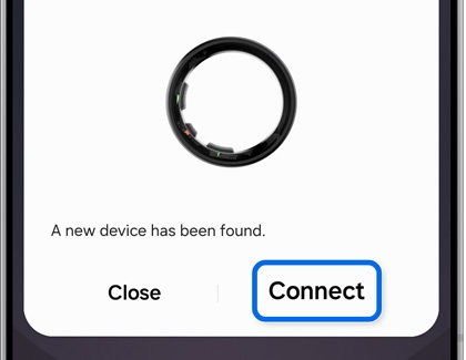 The Connect option highlighted on a Bluetooth pairing screen.