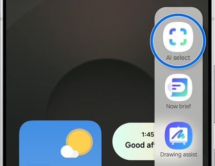 Smart Select icon highlighted in the Edge panel