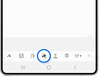 Notes Assist icon highlighted