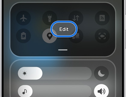 Quick Settings panel on the Galaxy S25 Ultra with the Edit button highlighted for customization.