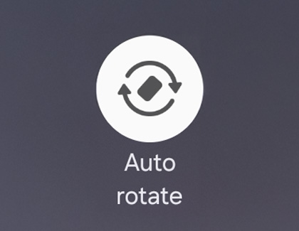 Auto Rotate icon on the Galaxy S25 Ultra's Quick Settings panel.