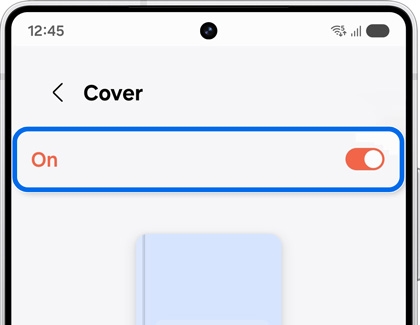 Toggle to enable cover customization for Samsung Notes notebooks.