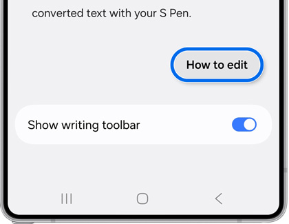 How to edit highlighted in the S Pen to text screen.