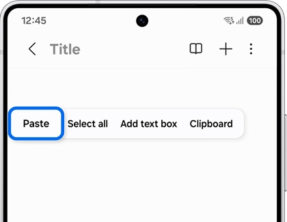 The Paste option is highlighted