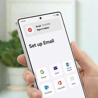 Sign-in failed error in the Samsung Email app