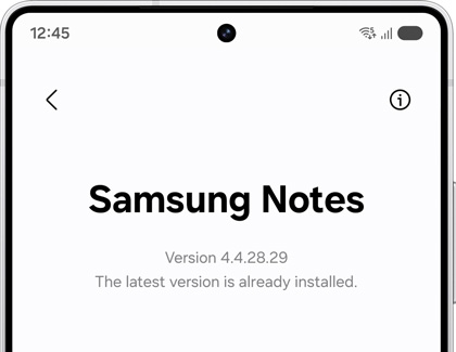 Samsung Notes version information