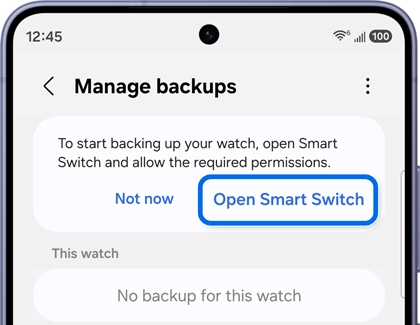 Screen showing Open Smart Switch prompt highlighted.